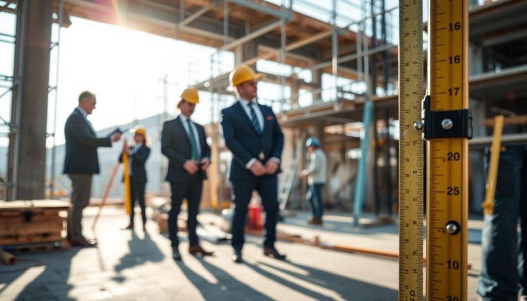 Meterstab im Bauwesen als Messwerkzeug